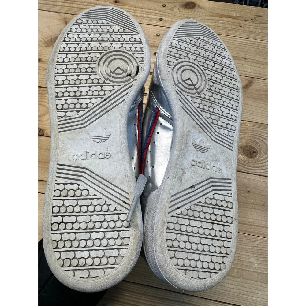 Adidas Continental‎ 80 Metallic Silver Red Blue Mens Size 8 Sneakers